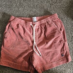 Red Striped Shorts with Drawstring